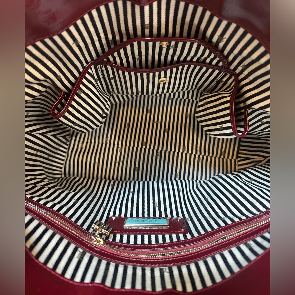 Rare L.A.M.B. Gwen Stefani "Kingston" Lipstick Tote + Stripped Cloth Bag - Picture 10 of 15